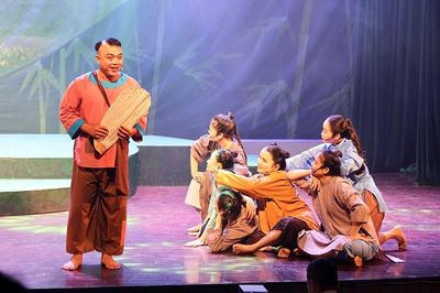 Diễn báo cáo vở dân ca kịch Bài chòi Chuyện Thằng Bờm