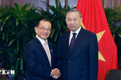 Tổng Bí thư, Chủ tịch nước Tô Lâm hội kiến Chủ tịch Quốc hội Singapore Seah Kian Peng