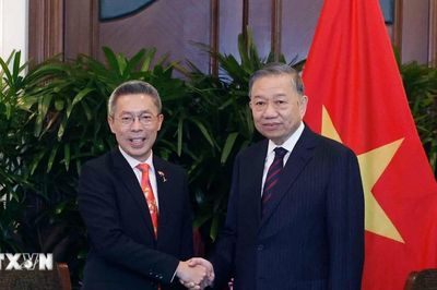 Tổng Bí thư, Chủ tịch nước tiếp lãnh đạo một số doanh nghiệp lớn của Singapore