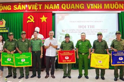 Phường Bình Đức trao giải hội thi lực lượng tham gia bảo vệ an ninh, trật tự ở cơ sở giỏi năm 2026