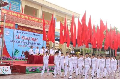 Hơn 800 người dự khai mạc Đại hội Thể dục thể thao xã Đại Lai