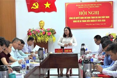 Xã Thăng Điền bàn phương án sắp xếp thôn, tổ dân phố