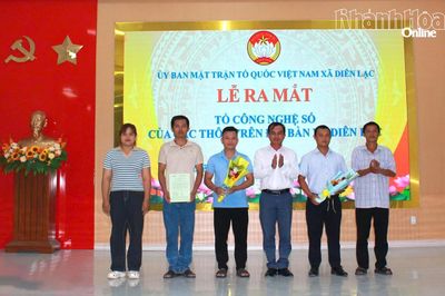 Mặt trận xã Diên Lạc ra mắt các mô hình công nghệ số