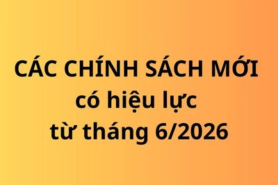 Hàng loạt chính sách, quy định mới có hiệu lực từ tháng 6/2026