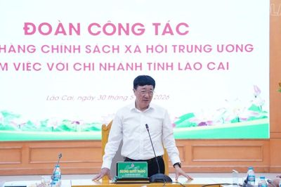 Tổng Giám đốc Ngân hàng CSXH Trung ương làm việc với Chi nhánh Ngân hàng CSXH tỉnh Lào Cai