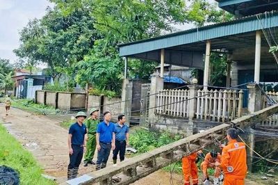 Trạm Thản khẩn trương khắc phục thiệt hại do mưa dông