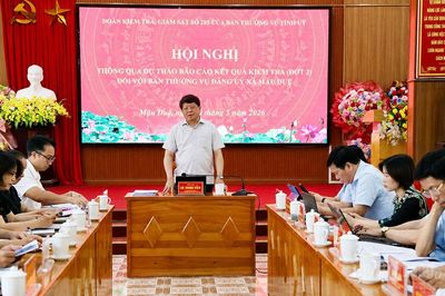 Đoàn kiểm tra, giám sát số 285 của Ban Thường vụ Tỉnh ủy làm việc với Ban Thường vụ Đảng ủy xã Mậu Duệ