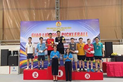 Cụm thi đua số 2, Liên đoàn Lao động tỉnh giao lưu Pickleball hưởng ứng Tháng Công nhân năm 2026
