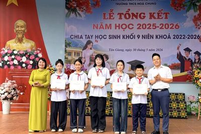 Trường THCS Hòa Chung tổng kết năm học 2025 - 2026