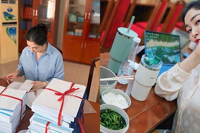 Hoa hậu Nguyễn Thị Huyền nỗ lực học tập, giữ gìn cuộc sống bình yên