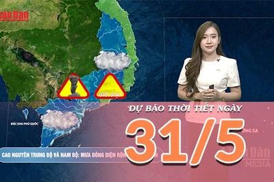 [Video] Dự báo thời tiết ngày 31/5/2026: Nắng nóng quay trở lại Bắc Bộ và Trung Bộ, Nam Bộ gia tăng mưa