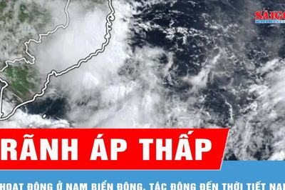 Rãnh áp thấp hoạt động ở Nam Biển Đông, tác động đến thời tiết Nam bộ
