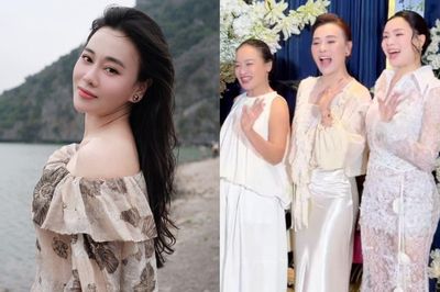 Phương Oanh hiếm hoi lộ diện tại đám cưới đồng nghiệp, visual 'mẹ hai con' đẹp phát sáng