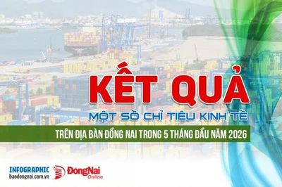 Các chỉ tiêu kinh tế tại Đồng Nai trong 5 tháng đầu năm 2026 đạt kết quả ra sao?
