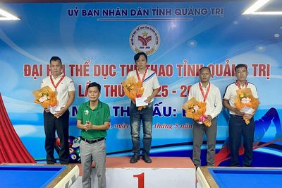 Bế mạc giải Bida Đại hội Thể dục thể thao tỉnh Quảng Trị lần thứ I