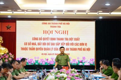 Công an TP Hà Nội thanh tra đột xuất cơ sở nhà, đất dôi dư sau sắp xếp