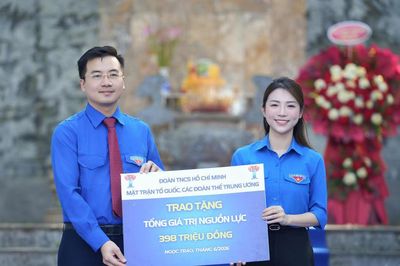 Trao nguồn lực gần 400 triệu đồng tại Lễ ra quân tình nguyện hè năm 2026