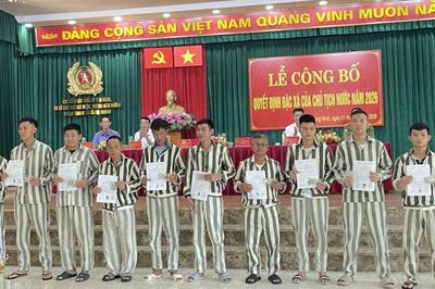 Hải Phòng, Quảng Ninh: Công bố Quyết định đặc xá cho gần 300 phạm nhân