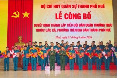 40 Tiểu đội dân quân thường trực sẵn sàng bảo vệ địa bàn ở Huế