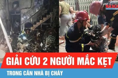 Giải cứu 2 người mắc kẹt trong ngôi nhà bị cháy ở Gia Lai