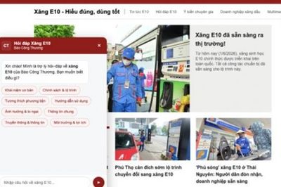Hỏi gì về xăng E10, chatbot Báo Công Thương sẽ trả lời