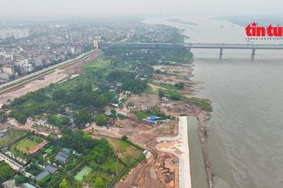 Toàn cảnh dự án công viên Phú Thượng thuộc trục cảnh quan sông Hồng