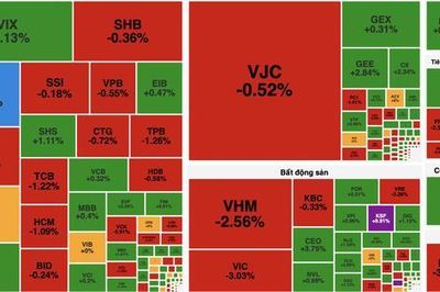 Áp lực từ nhóm vốn hóa lớn kéo VN-Index giảm gần 19 điểm