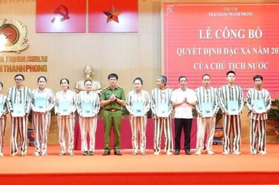 Trại giam Thanh Phong công bố Quyết định đặc xá năm 2026 của Chủ tịch nước