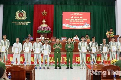 Trại giam Phước Hòa: Công bố quyết định đặc xá cho 96 phạm nhân