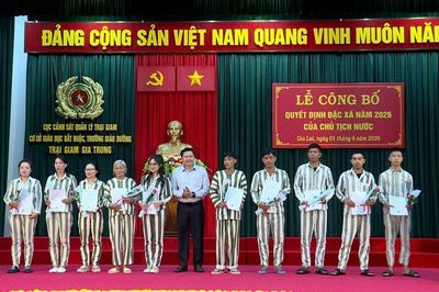 Trại giam Gia Trung và Kim Sơn có 234 phạm nhân được đặc xá