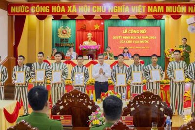 145 phạm nhân tại Trại giam Sông Cái được đặc xá