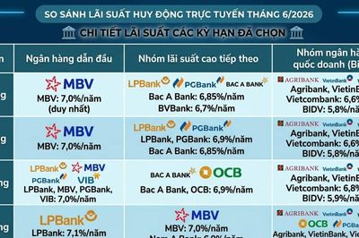 Ngân hàng nào áp dụng mức lãi suất cao nhất tháng 6?