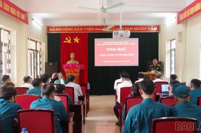 Ban Chỉ huy Quân sự Chi nhánh Luyện đồng Lào Cai khai mạc huấn luyện tự vệ năm 2026