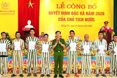 Công bố quyết định đặc xá năm 2026 của Chủ tịch nước