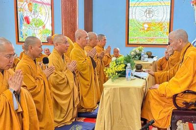 Chư Tăng phường Tân Định, Sài Gòn, Bến Thành, Cầu Ông Lãnh tác pháp an cư kiết hạ tại tổ đình Vạn Thọ