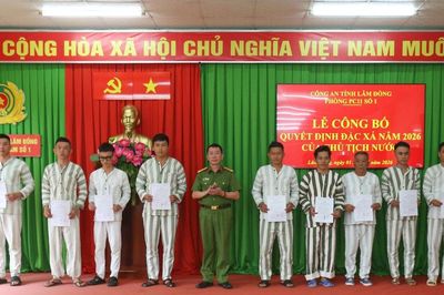 Lâm Đồng: Hơn 600 phạm nhân được đặc xá dịp năm 2026