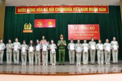 Công an TPHCM công bố Quyết định của Chủ tịch nước về đặc xá cho 457 phạm nhân