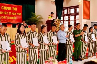 202 phạm nhân tại Trại giam Thanh Xuân được đặc xá