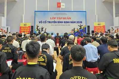 Hơn 100 võ sư, HLV, các lò võ tiêu biểu tham gia tập huấn Võ cổ truyền Bình Định