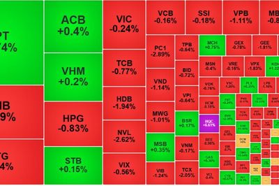 Sắc đỏ áp đảo, VN-Index 'lịm dần' xuống 1800 điểm