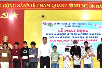 Xã Quế Sơn Trung phát động Tháng hành động vì trẻ em