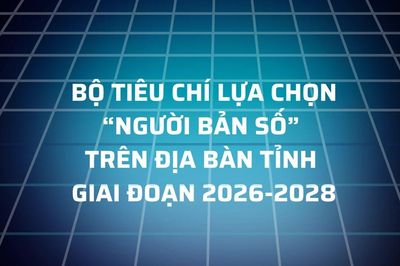 Bộ tiêu chí lựa chọn 'Người bản số' trên địa bàn tỉnh giai đoạn 2026 - 2028