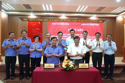 Đảng ủy UBND tỉnh và Đảng ủy Viện Kiểm sát nhân dân tỉnh ký kết quy chế phối hợp công tác