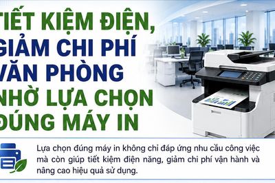 Tiết kiệm điện, giảm chi phí văn phòng nhờ lựa chọn đúng máy in
