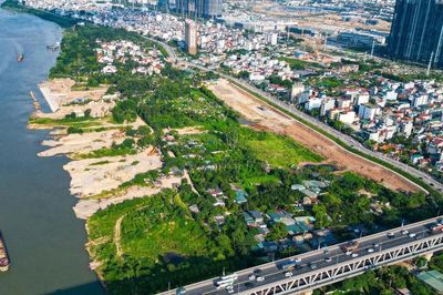 Hà Nội: Cận cảnh khu đất xây dựng công viên đầu tiên trên trục cảnh quan sông Hồng
