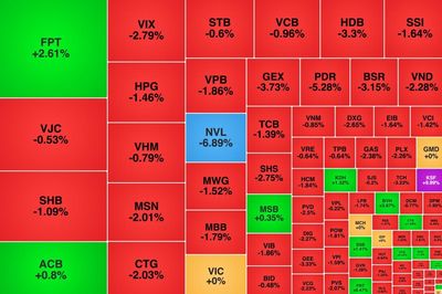 Lực cầu hờ hững khiến VN-Index trượt dốc, FPT ngược dòng
