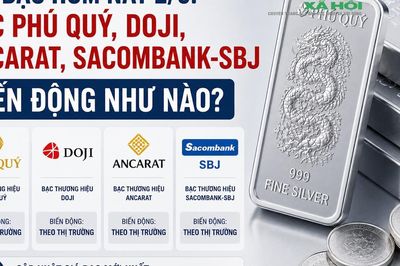 Giá bạc hôm nay 2/6: Bạc Phú Quý, Doji, Ancarat, Sacombank-SBJ biến động như nào?
