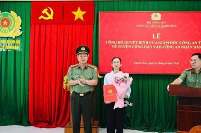 Tuyển dụng vợ Thiếu tá Công an vào lực lượng Công an nhân dân