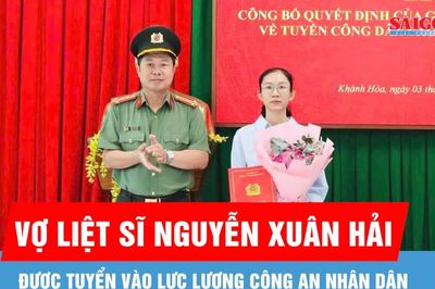 Vợ liệt sĩ Nguyễn Xuân Hải được tuyển vào lực lượng Công an nhân dân