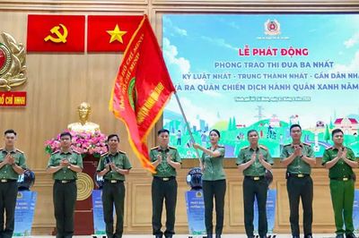 Công an TPHCM thi đua 'Ba Nhất', ra quân Chiến dịch Hành quân xanh 2026